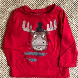 Red long sleeve moose shirt 12 month